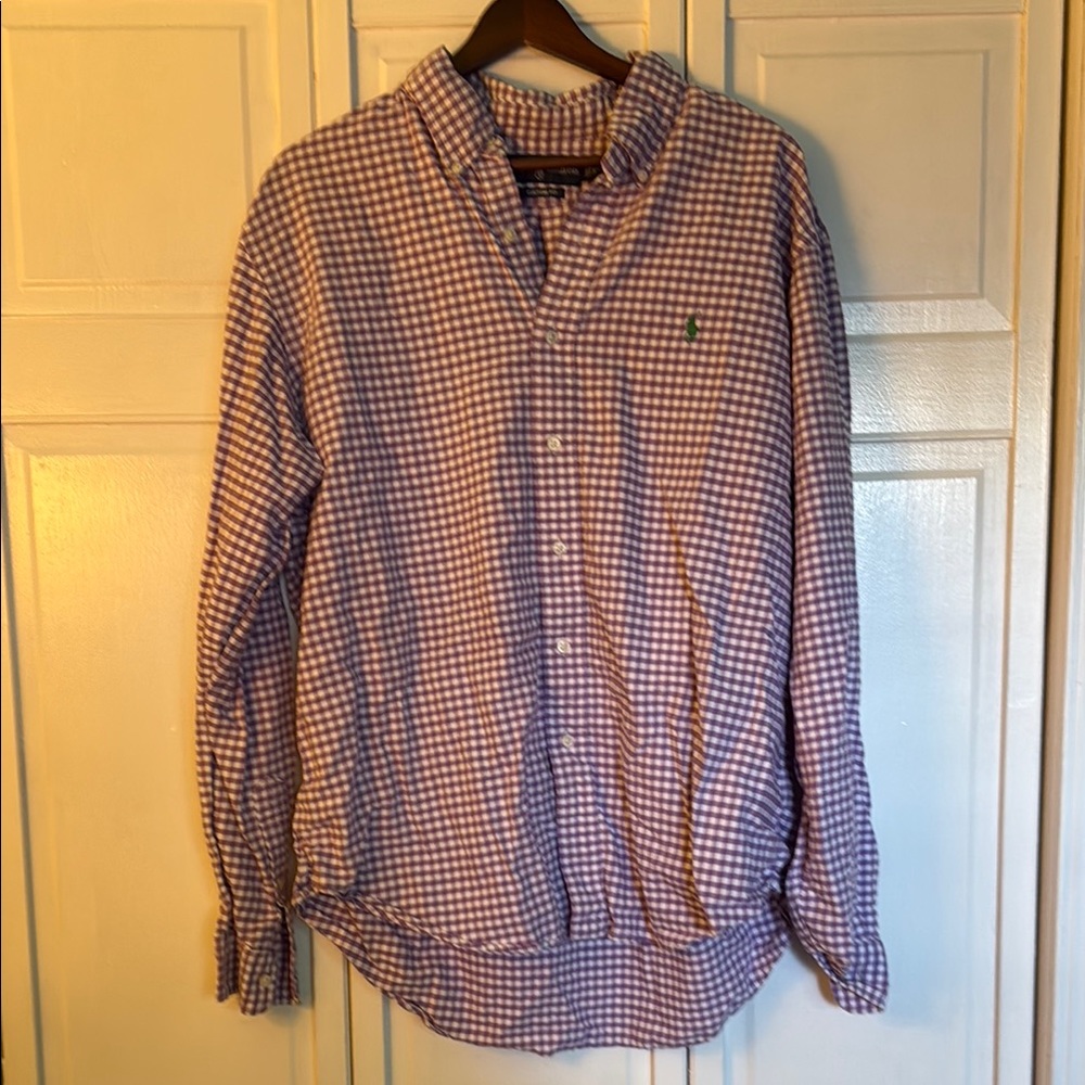 Ralph Lauren Men's Blue Checkered Shirt